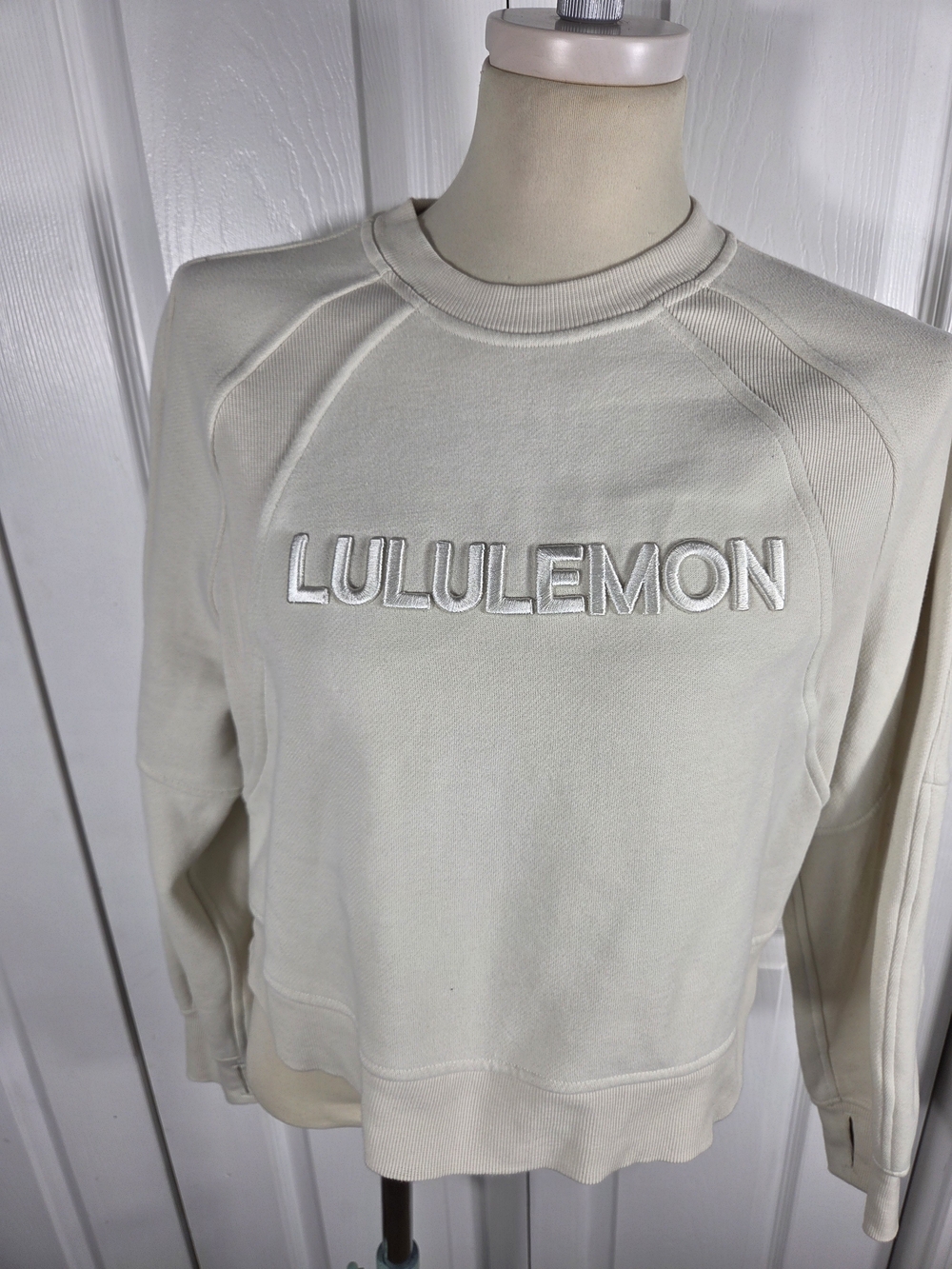 lululemon athletica Cream Logo Crewneck Sweatshirt